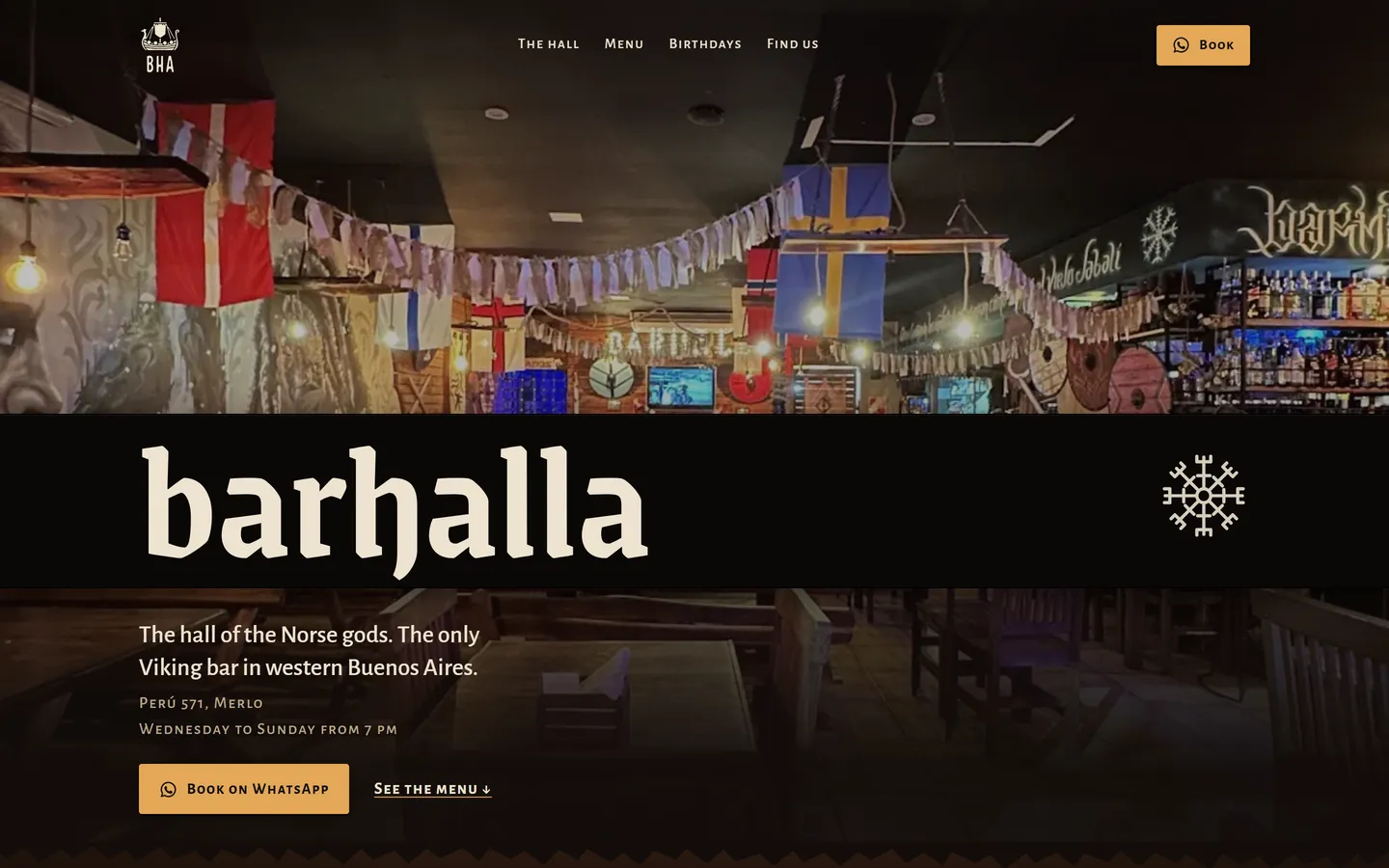 Concept site for Barhalla Vikings Bar