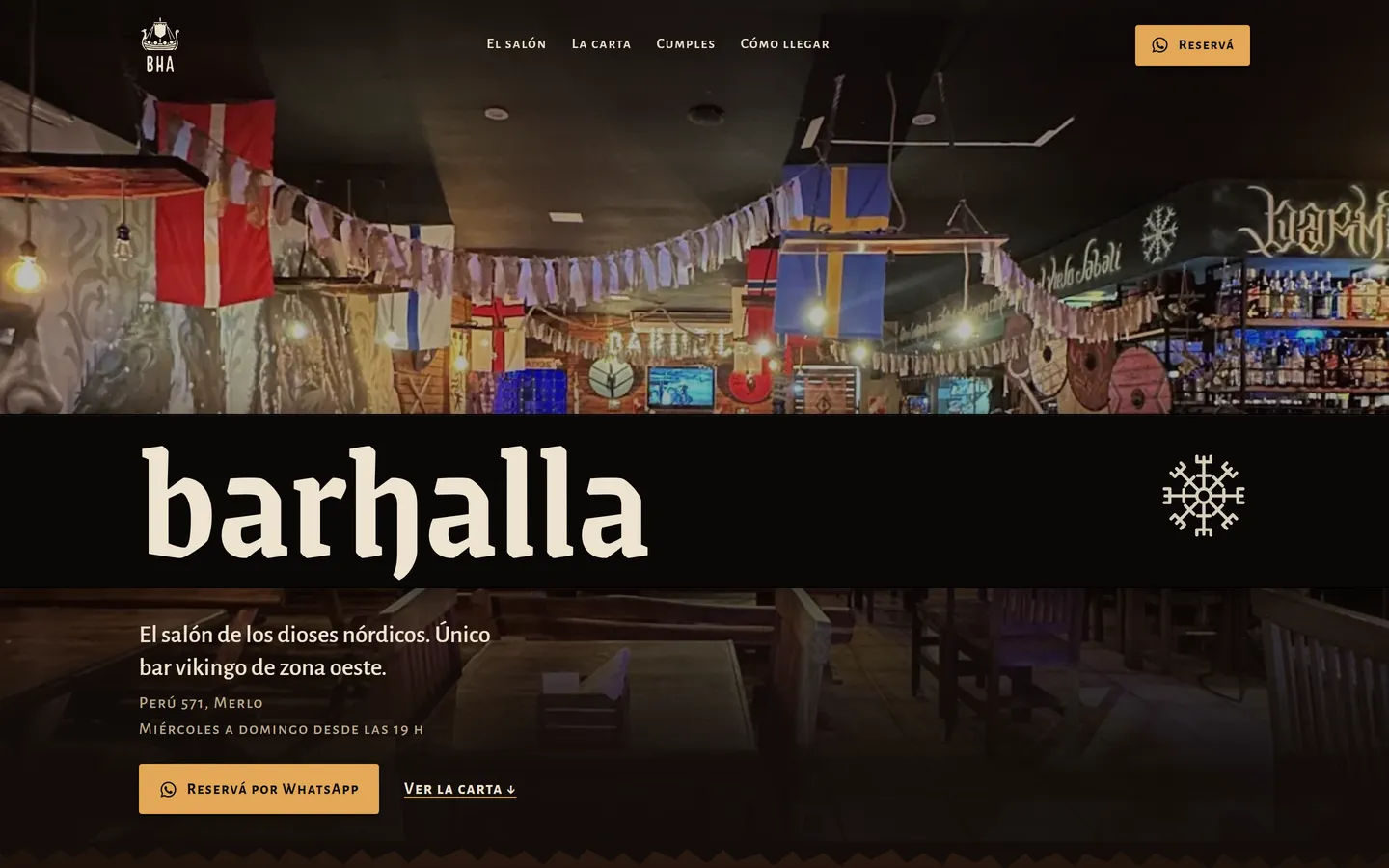 Sitio de muestra de Barhalla Vikings Bar